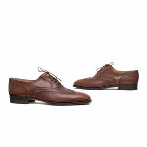 2.4 k.$ ZILLI Men’s Oxford Shoes Brown Leather Wingtip Full Brogue Dress US 10.5